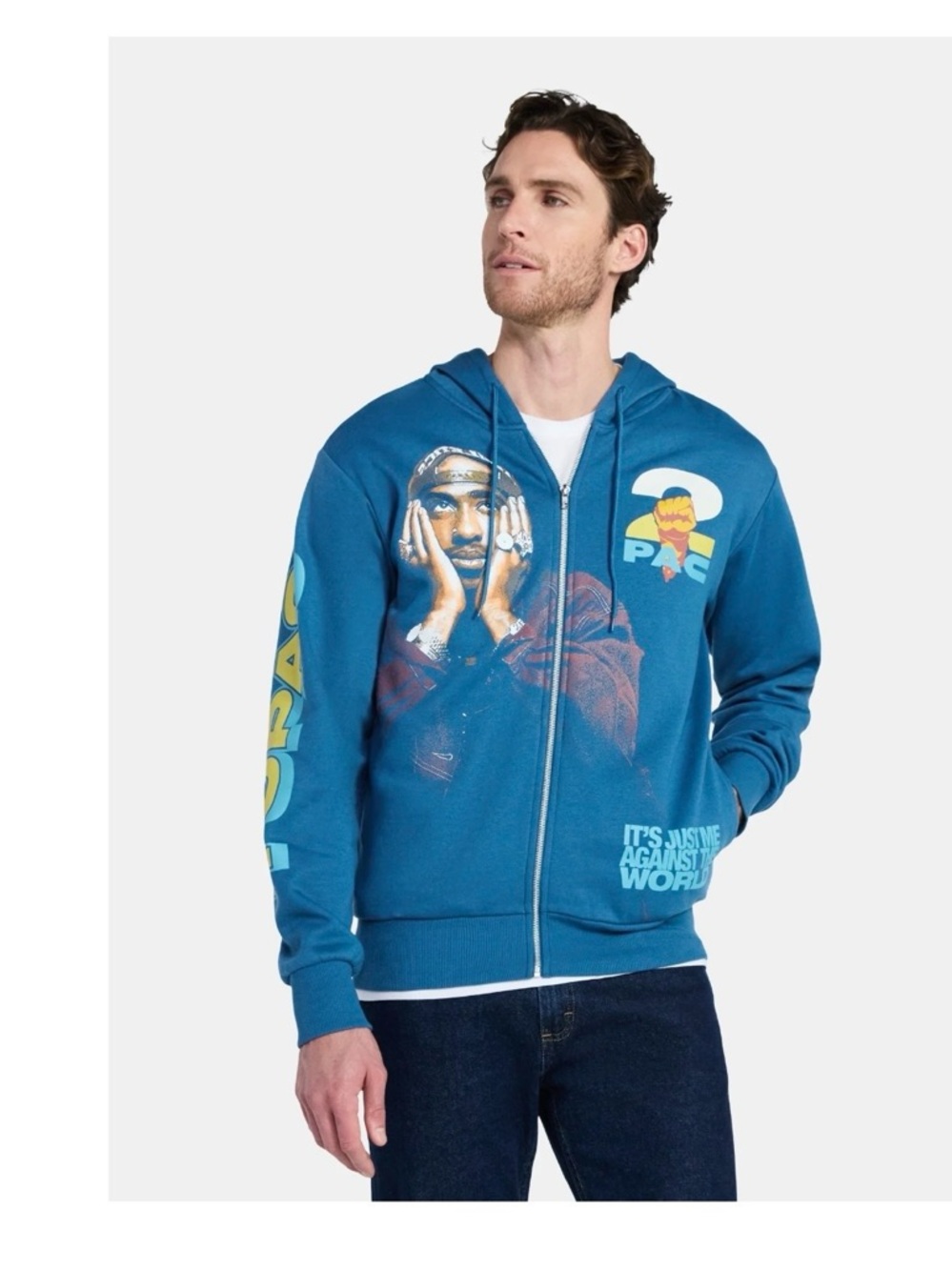 Tupac Shakur Men's Hooded Sweatshirt - Picture 3 of 8